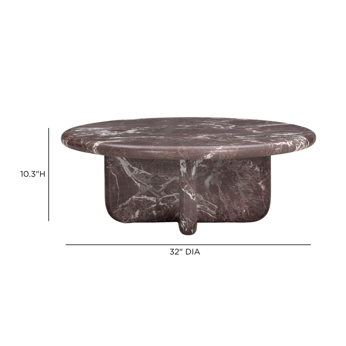 TOV Furniture Juju Faux Marble Round Indoor/Outdoor Coffee Table
