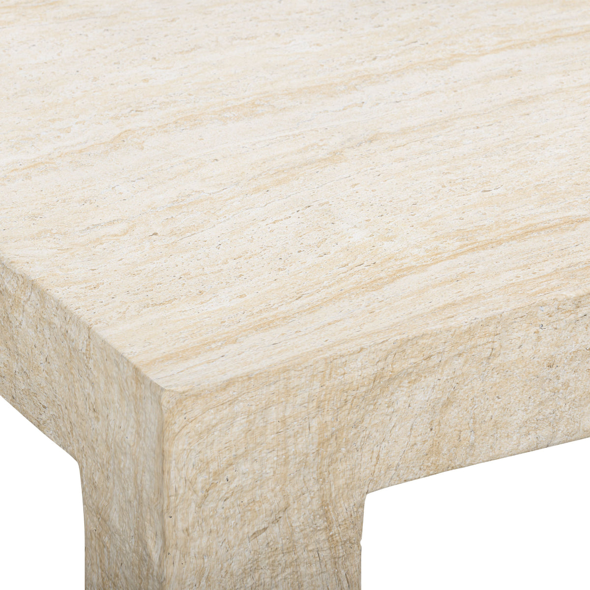 TOV Furniture Roxanne Faux Travertine Concrete Indoor/Outdoor Coffee Table