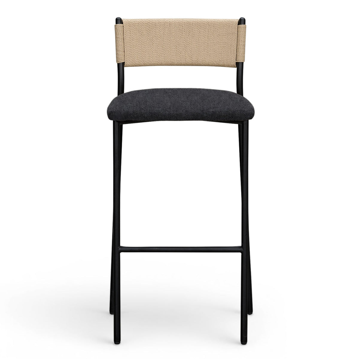 TOV Furniture Celine Black Boucle Bar Stool