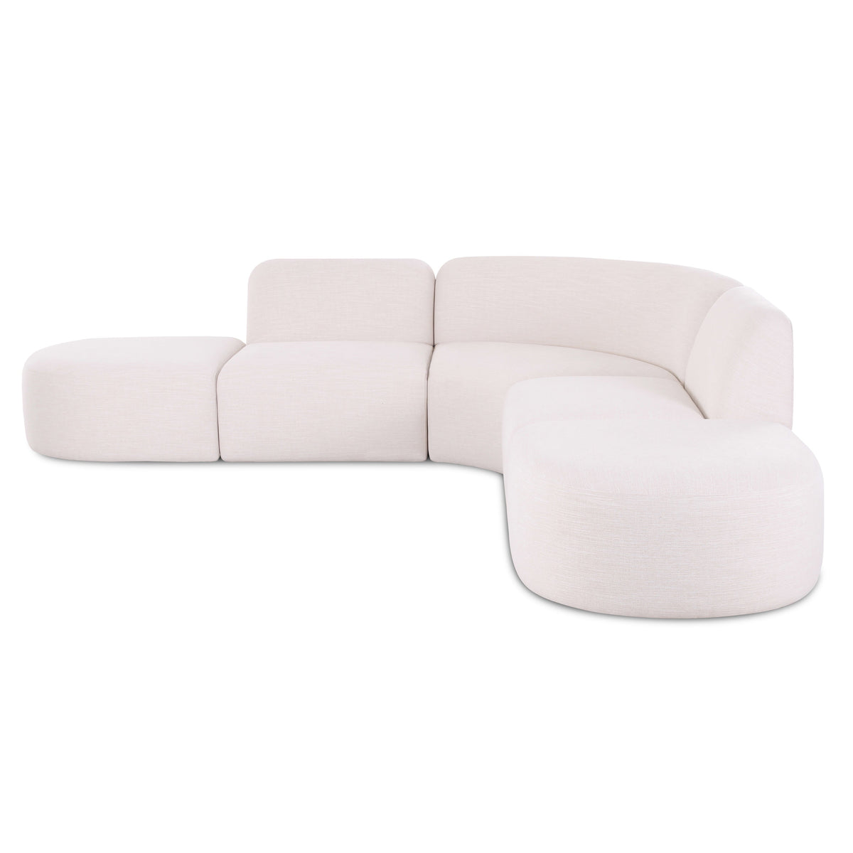 TOV Furniture Gorge Cream 5-Piece Modular Euro Sectional Sofa