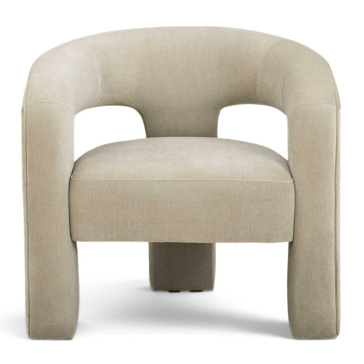 TOV Furniture Malone Taupe Accent Chair in distressed taupe chenille, primary product view