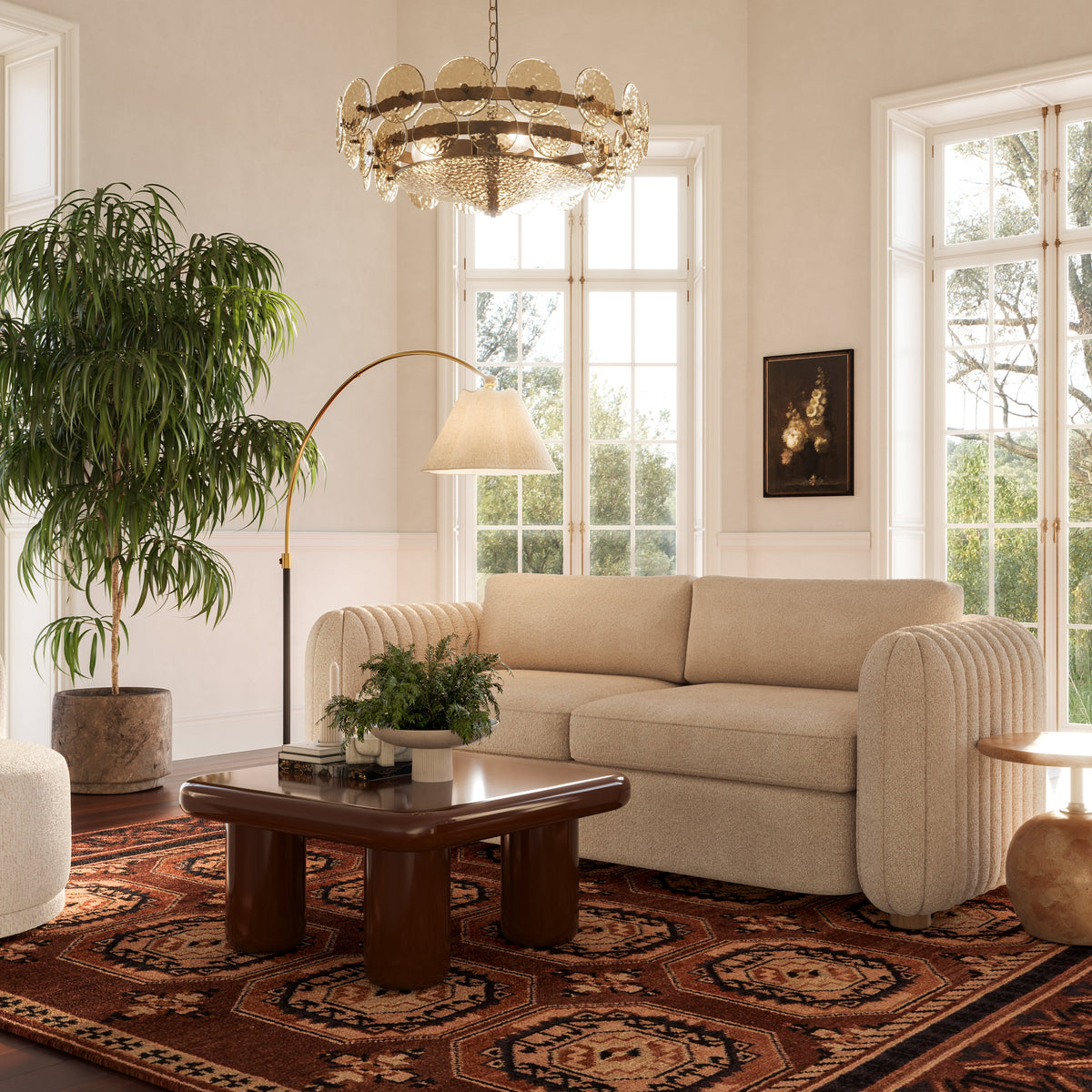 TOV Furniture Porto Honey Boucle Sofa
