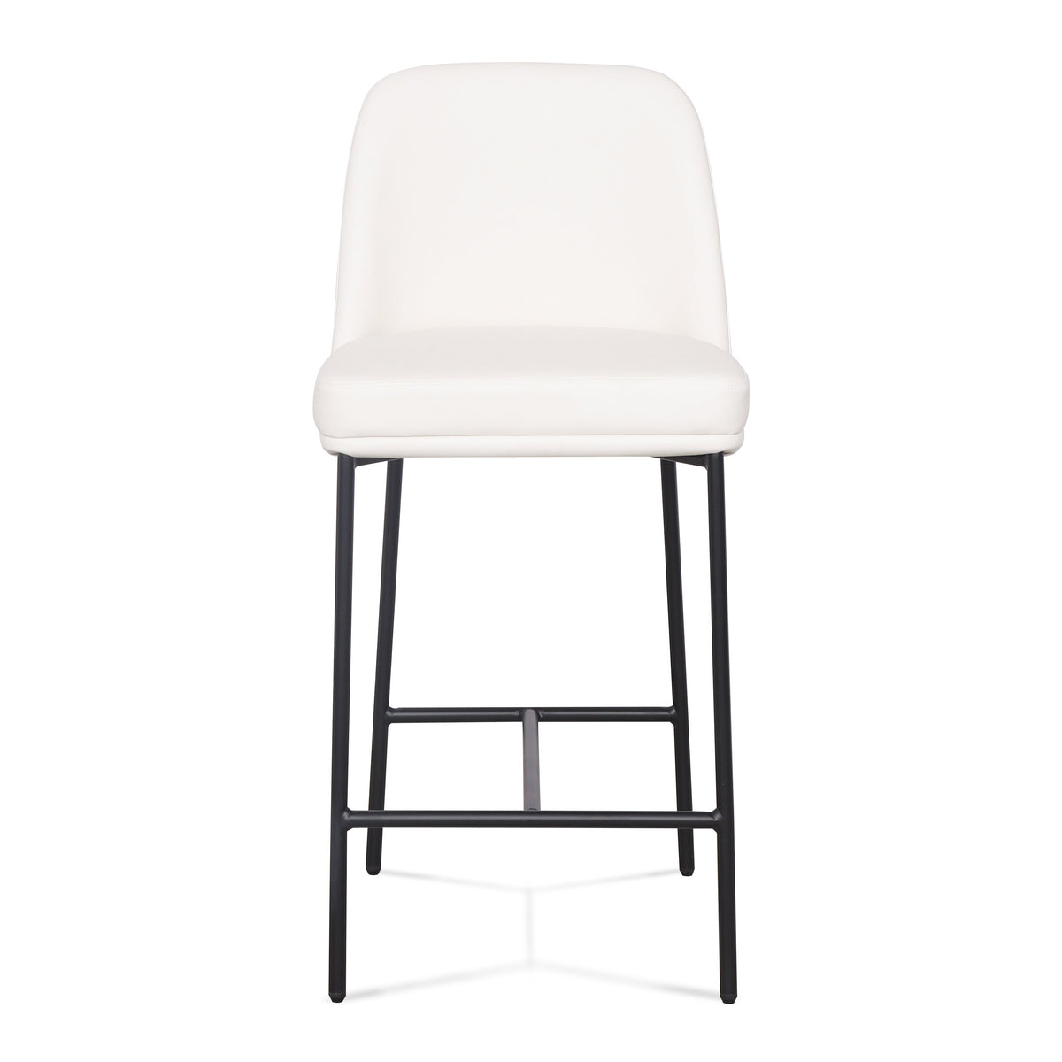 TOV Furniture Sydney Cream Performance Vegan Leather Counter Stool Set of 2