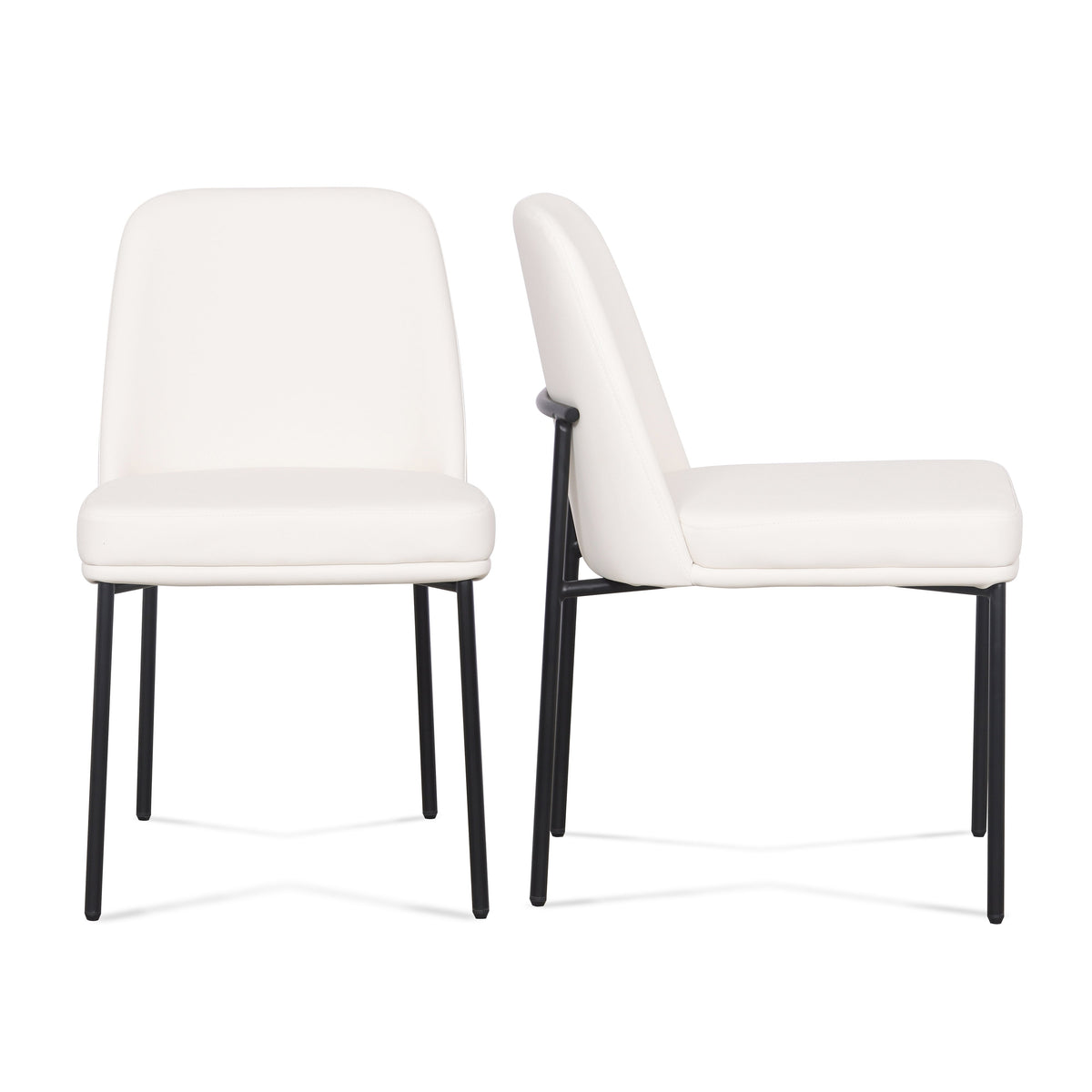TOV Furniture Sydney Performance Vegan Leather Dining Chair Set of 2 in cream, primary product view