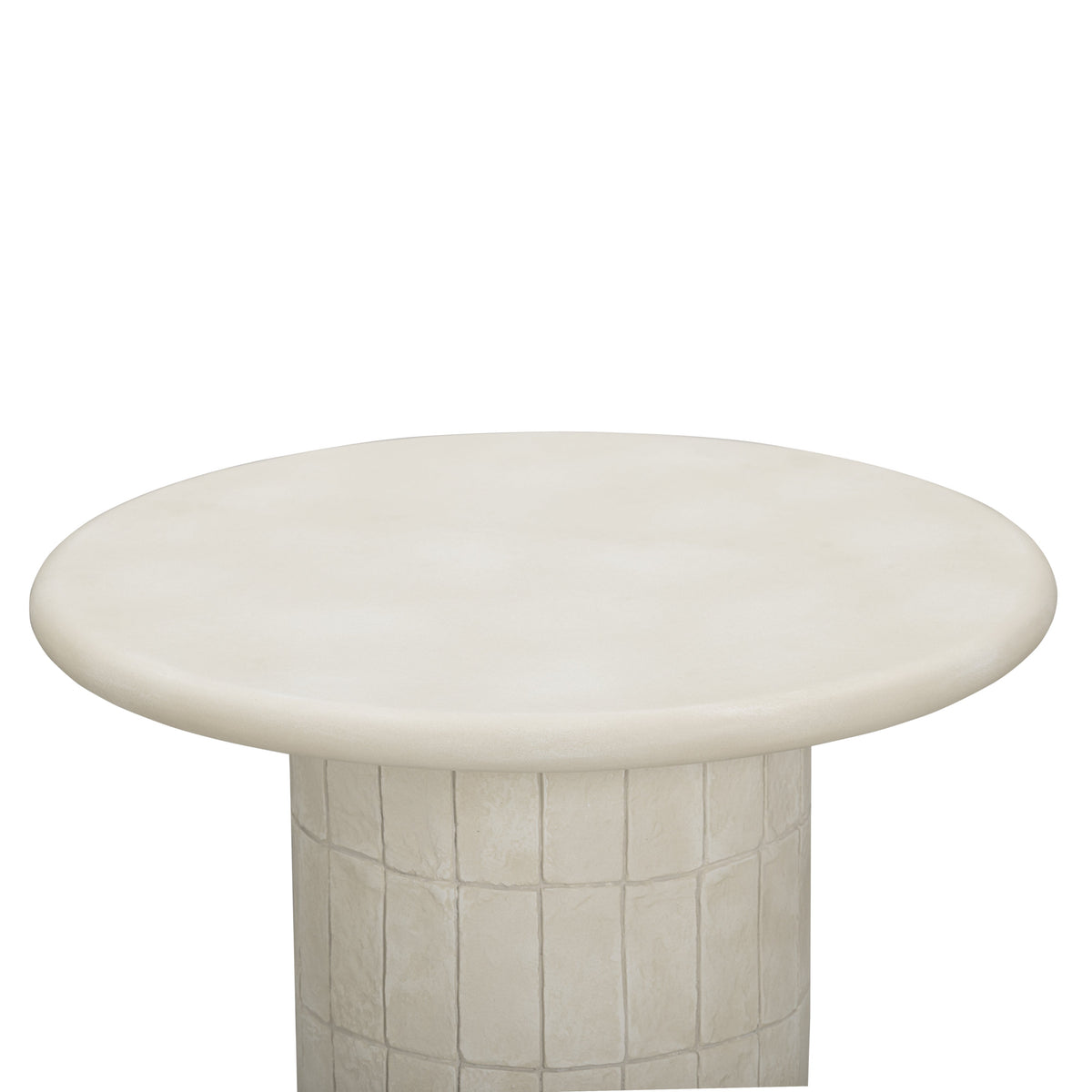 TOV Furniture Fafo Beige Concrete Indoor/Outdoor Side Table