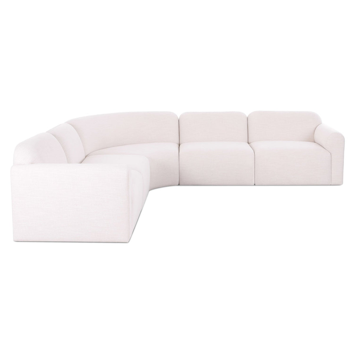 TOV Furniture Gorge Cream 5-Piece Modular Corner Sectional Sofa