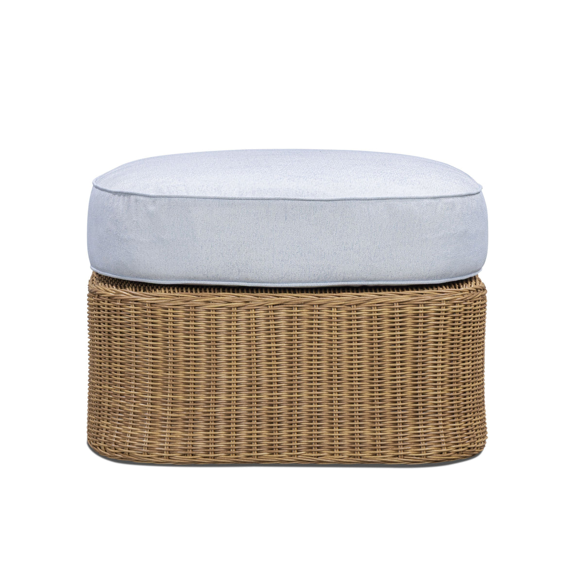 TOV Furniture Axel Blue Boucle Outdoor Ottoman