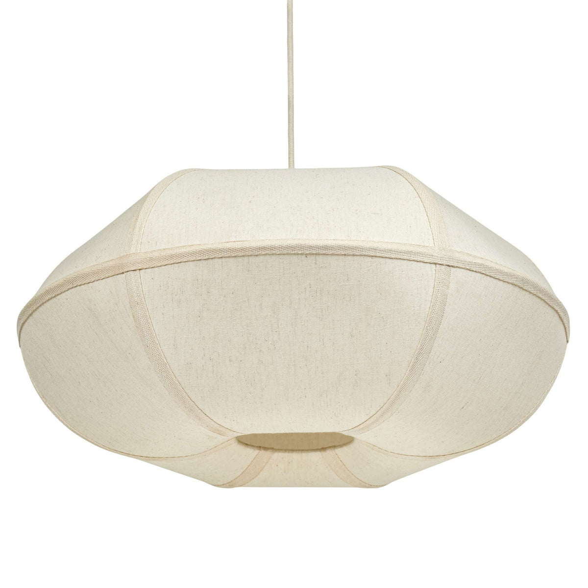 TOV Furniture Josephine Oblong Pendant in white cotton, primary product view