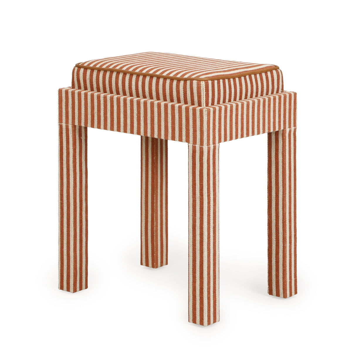 TOV Furniture Kora Terracotta Cotton Jute Accent Stool