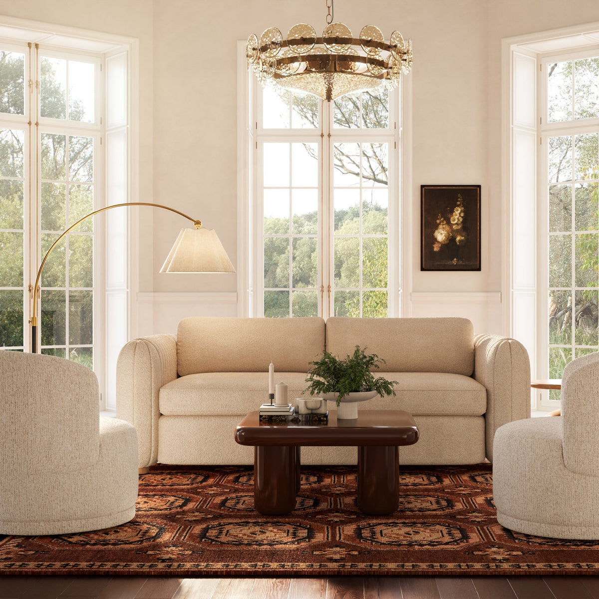 TOV Furniture Porto Honey Boucle Sofa