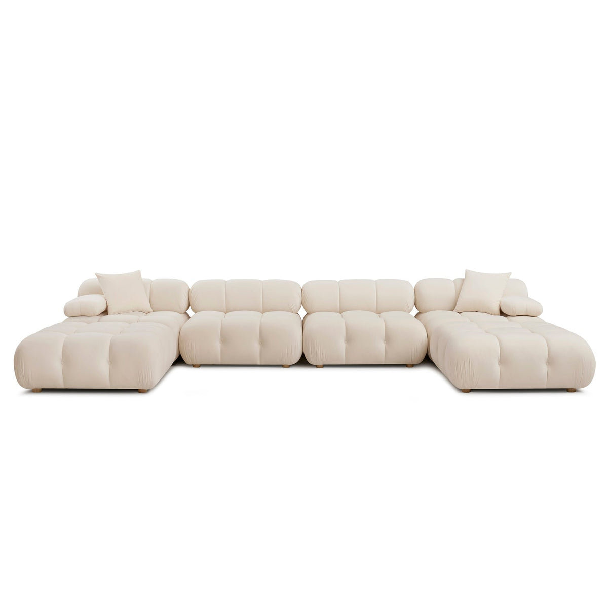 TOV Furniture Calliope Off White Performance 6-piece Modular U-Sectional Sofa