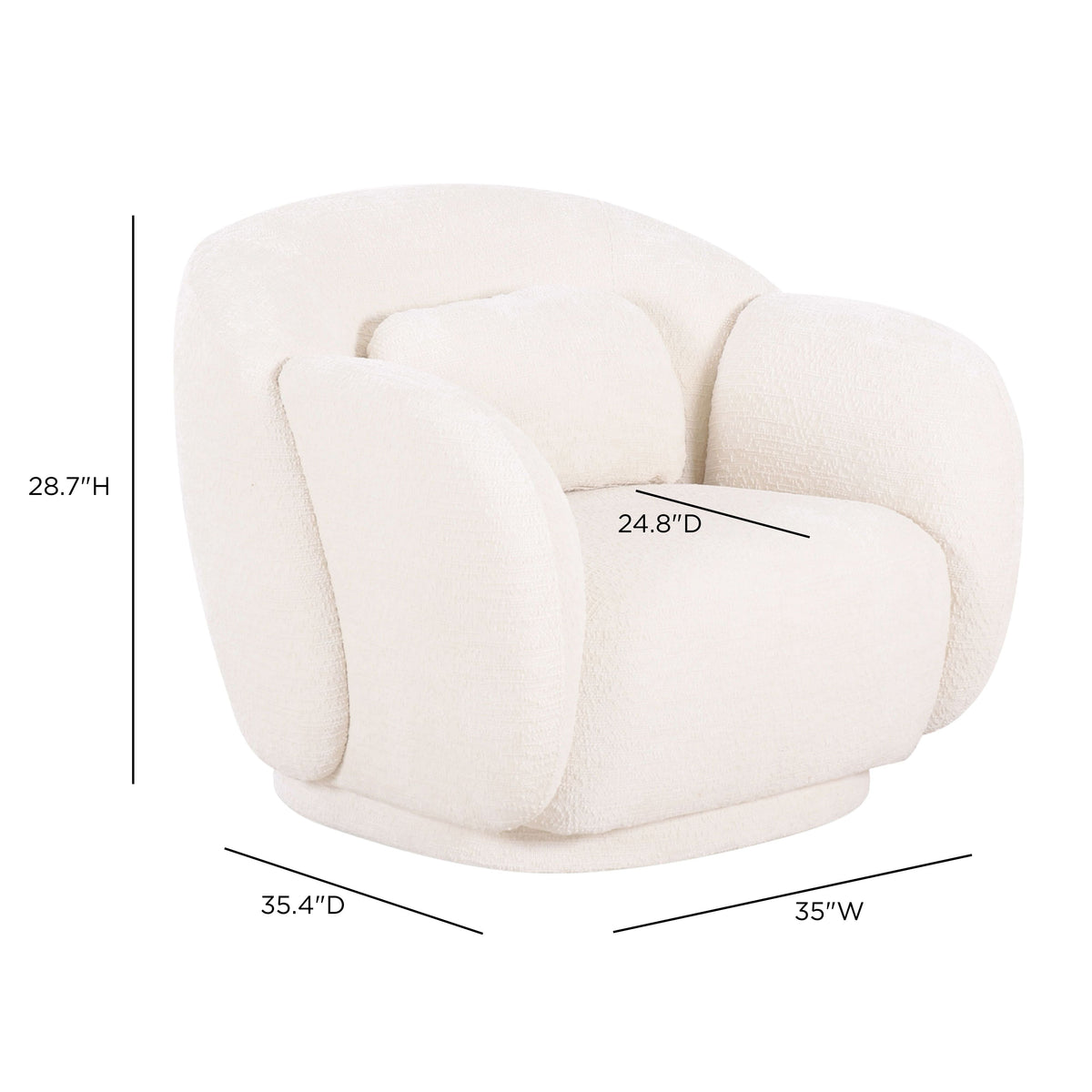 TOV Furniture Misty Off White Accent Chair