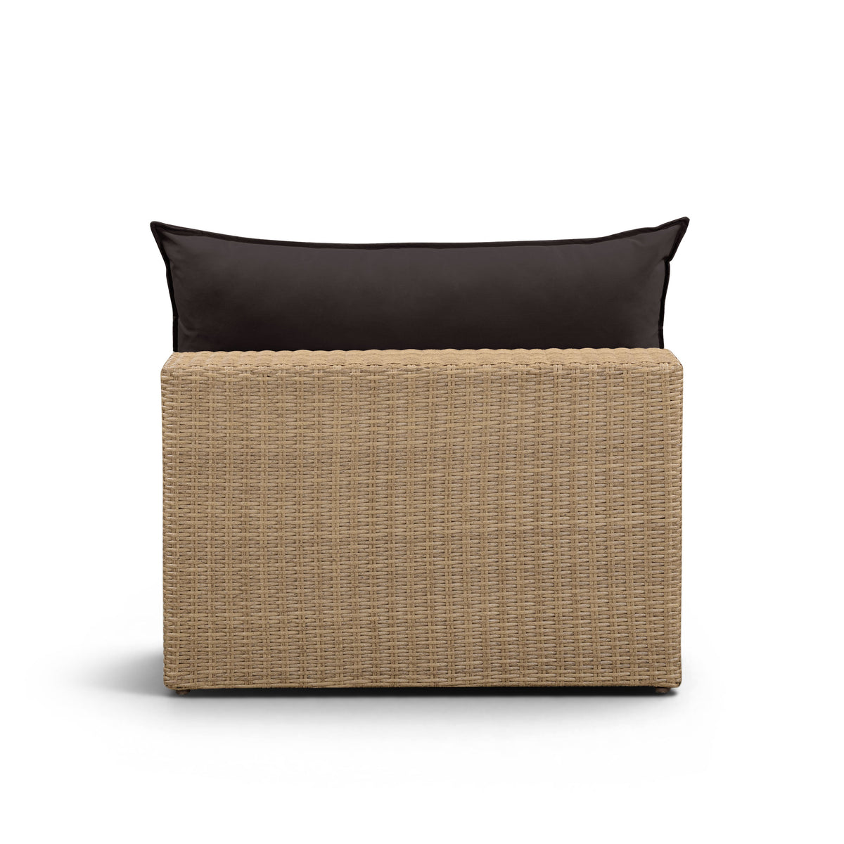 TOV Furniture Cali Black Performance Wicker Outdoor Armless Chair