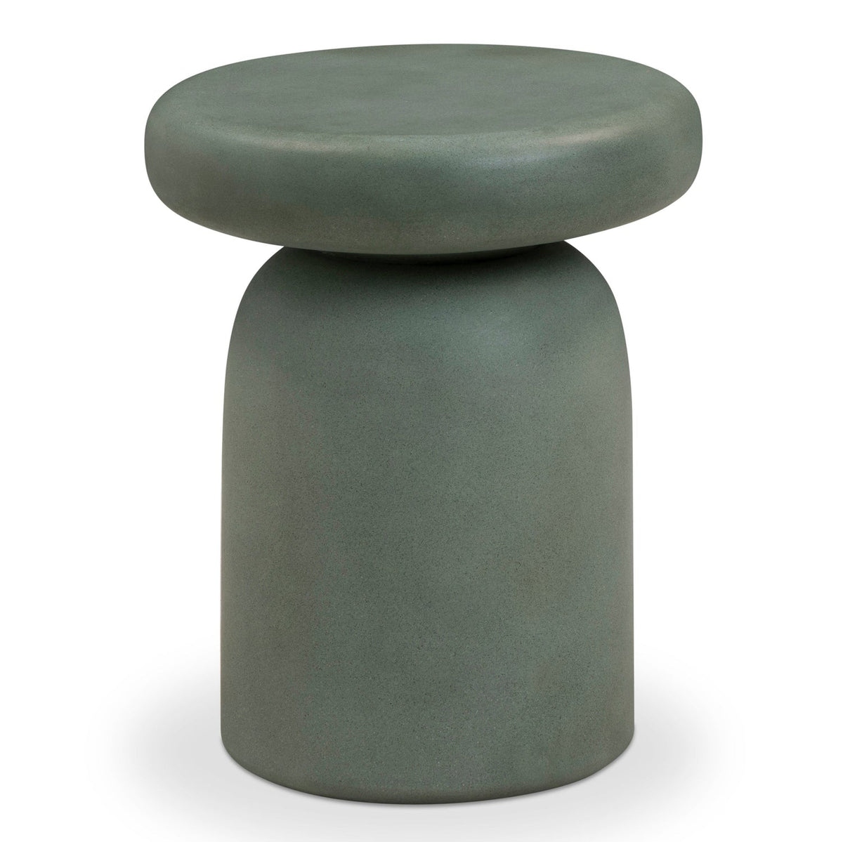 TOV Furniture Lydia Green Concrete Indoor/Outdoor Side Table in green concrete, primary product view
