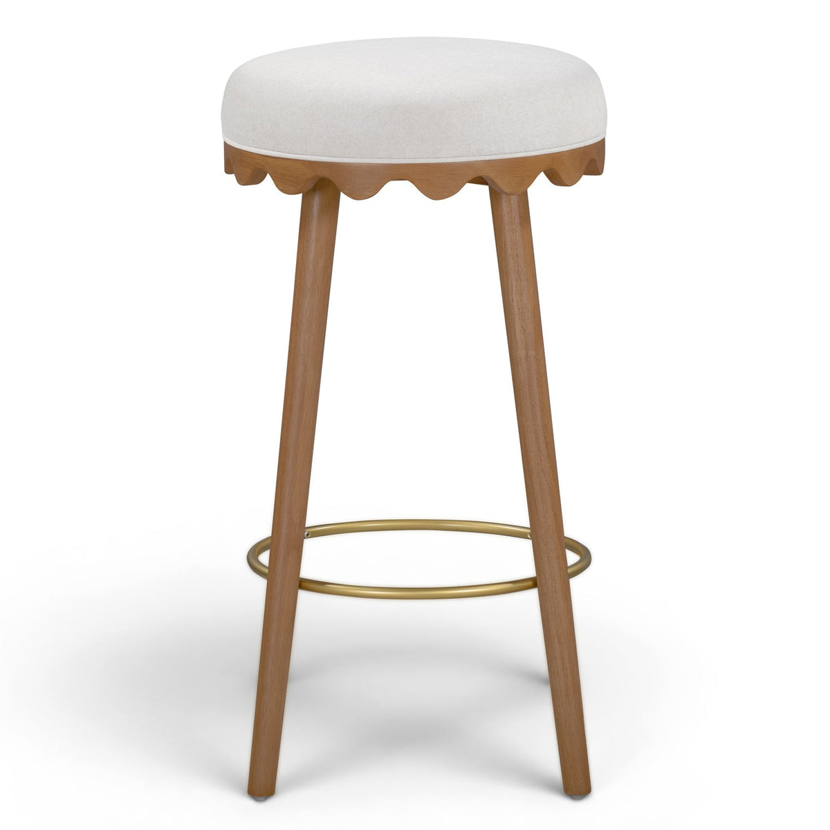 TOV Furniture Oodle Cream Performance Vegan Mohair Bar Stool