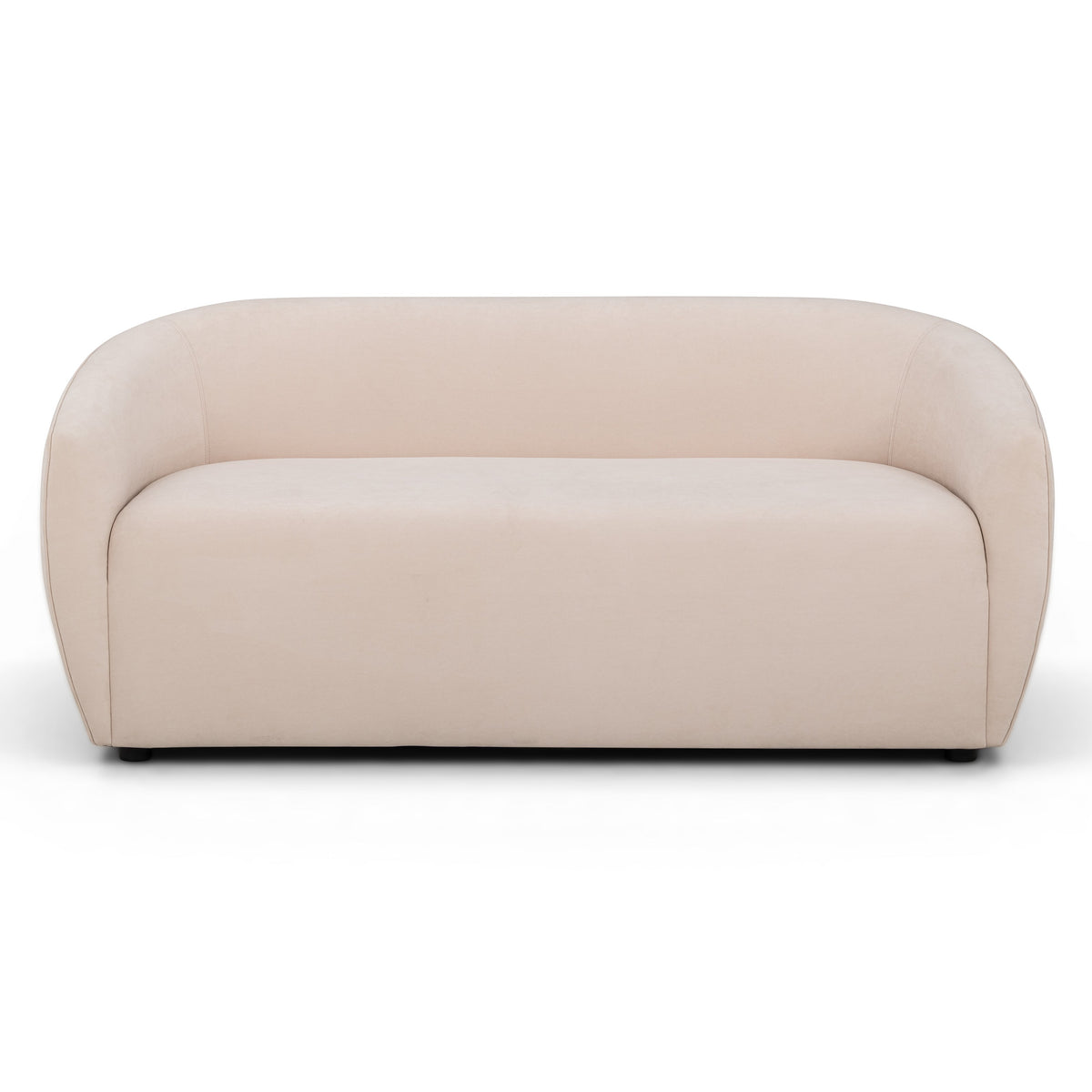 TOV Furniture Jordan Blush Textured Performance Velvet Loveseat in blush velvet, primary view