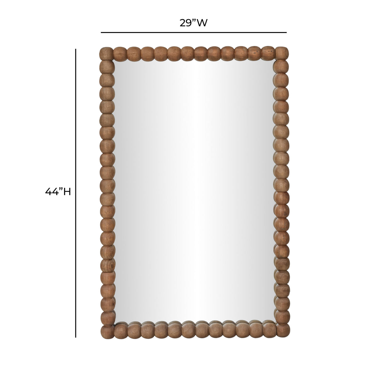 TOV Furniture Cheyanne Carved Solid Wood Rectangular Wall Mirror