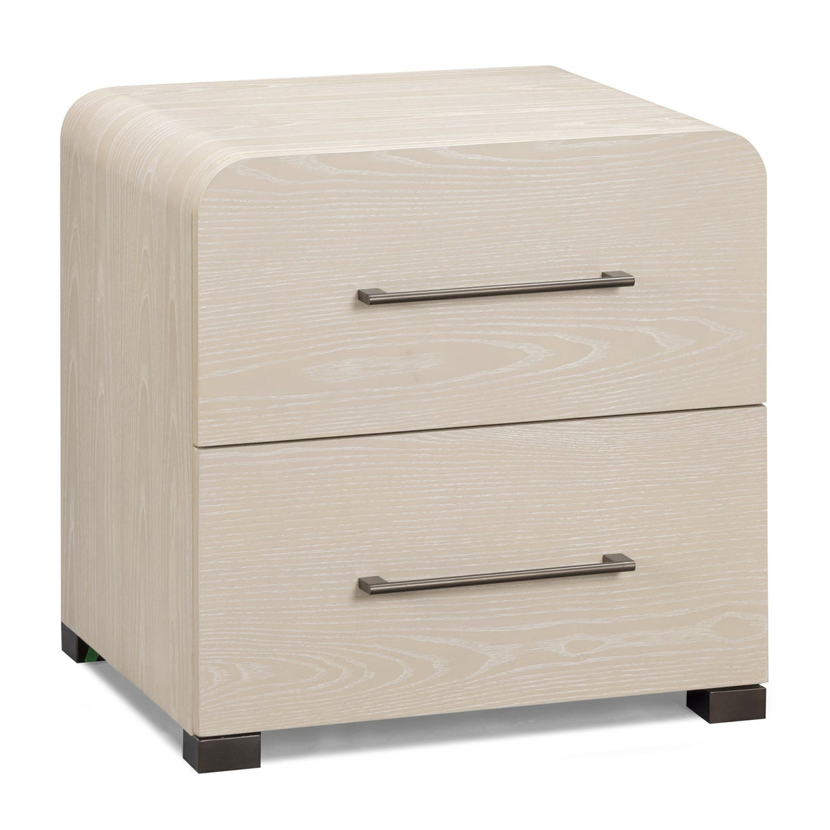 TOV Furniture Marissa Washed Ash 2-Drawer Nightstand in washed ash wood, primary product view