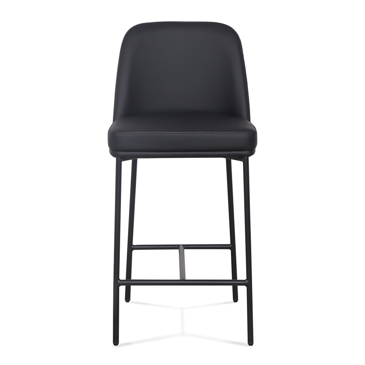 TOV Furniture Sydney Black Performance Vegan Leather Counter Stool Set of 2