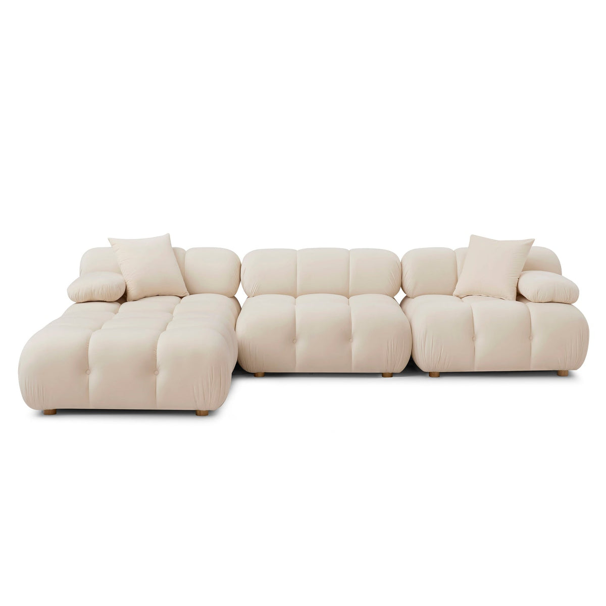 TOV Furniture Calliope Off White Performance 4-Piece Modular Sectional
