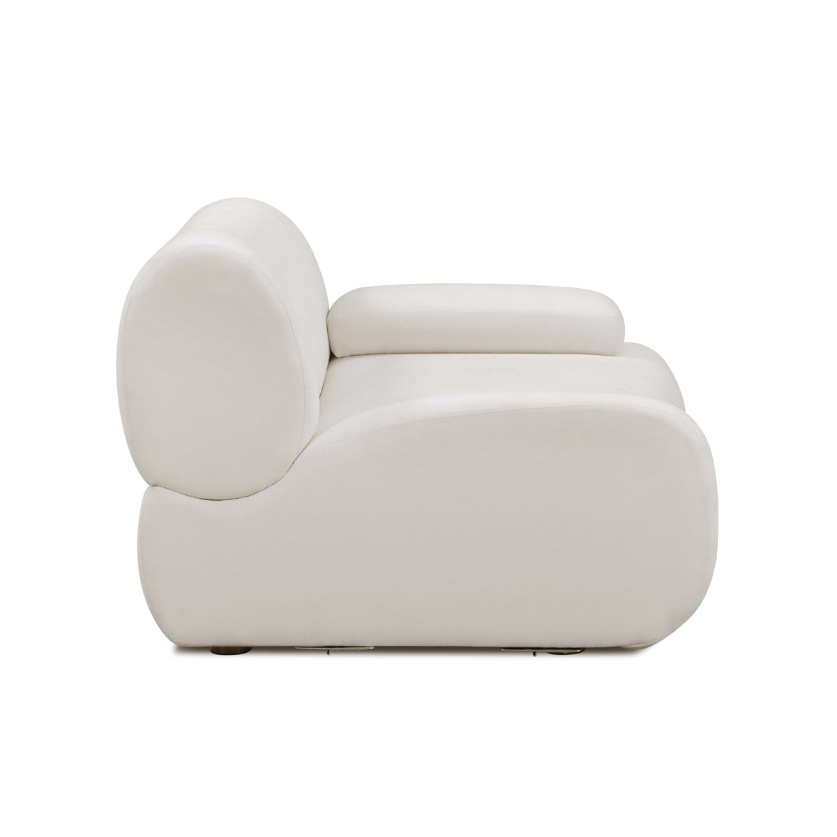 TOV Furniture Zenith Cream Upcycled Corner Chair