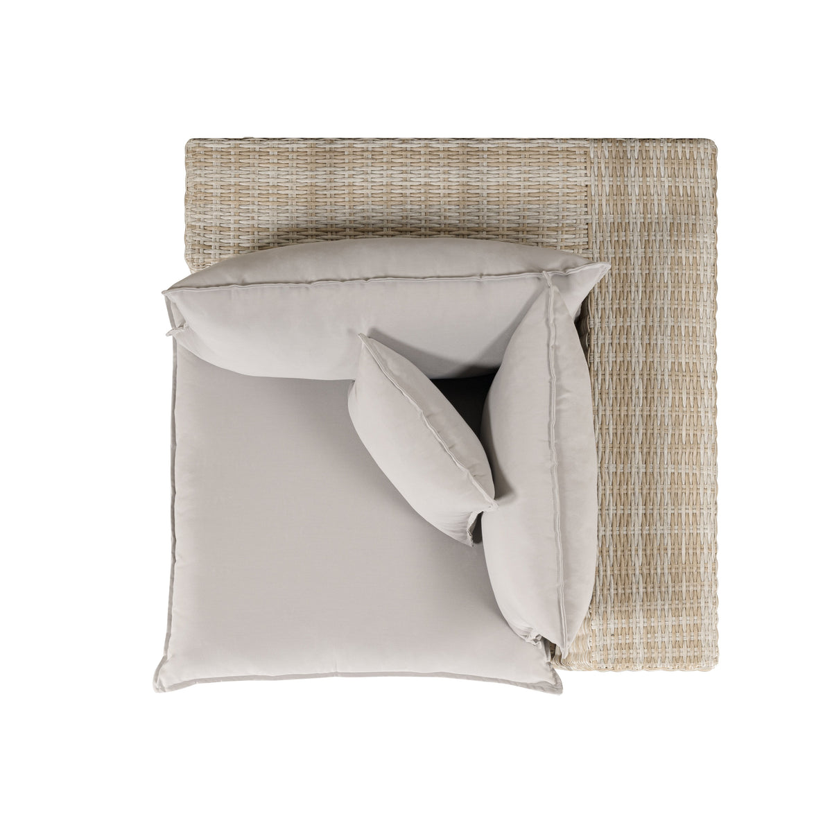 TOV Furniture Cali Gray Performance Wicker Outdoor Corner Chair
