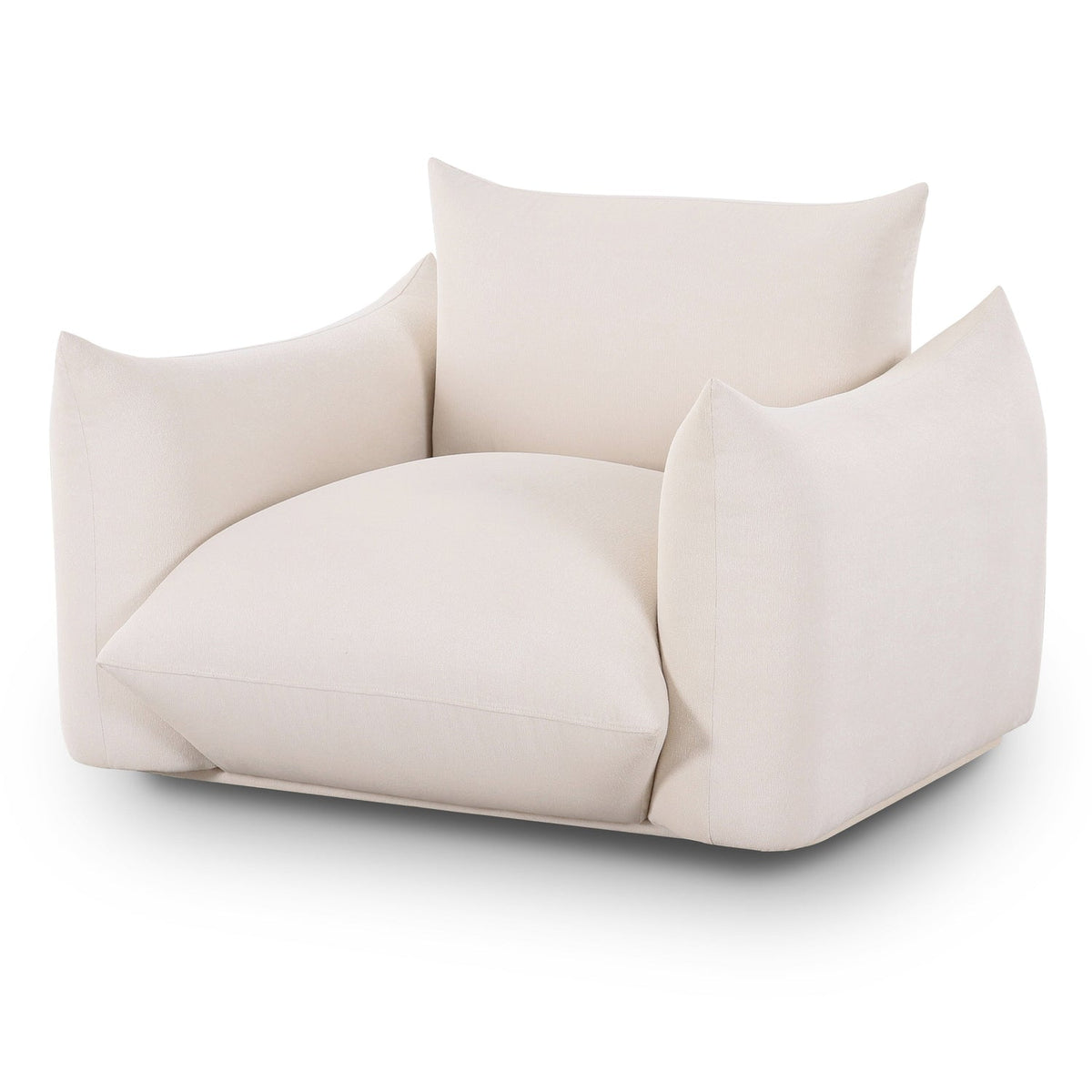 TOV Furniture Saint Tropez Cream Stuffed Indoor/Outdoor Armchair