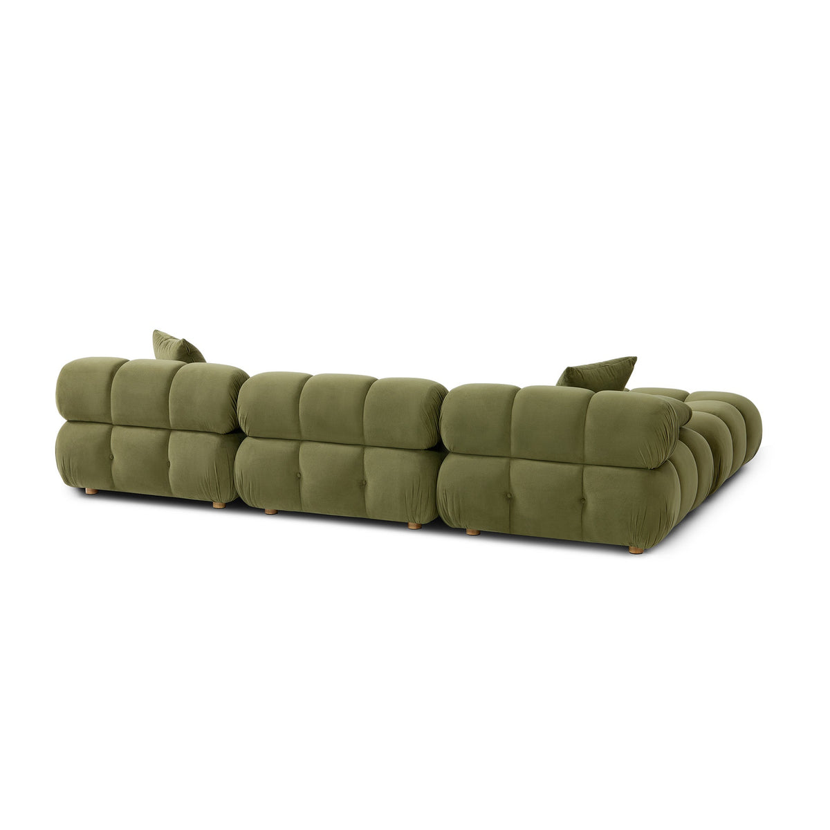 TOV Furniture Calliope Olive Green Performance 4-Piece Modular Sectional