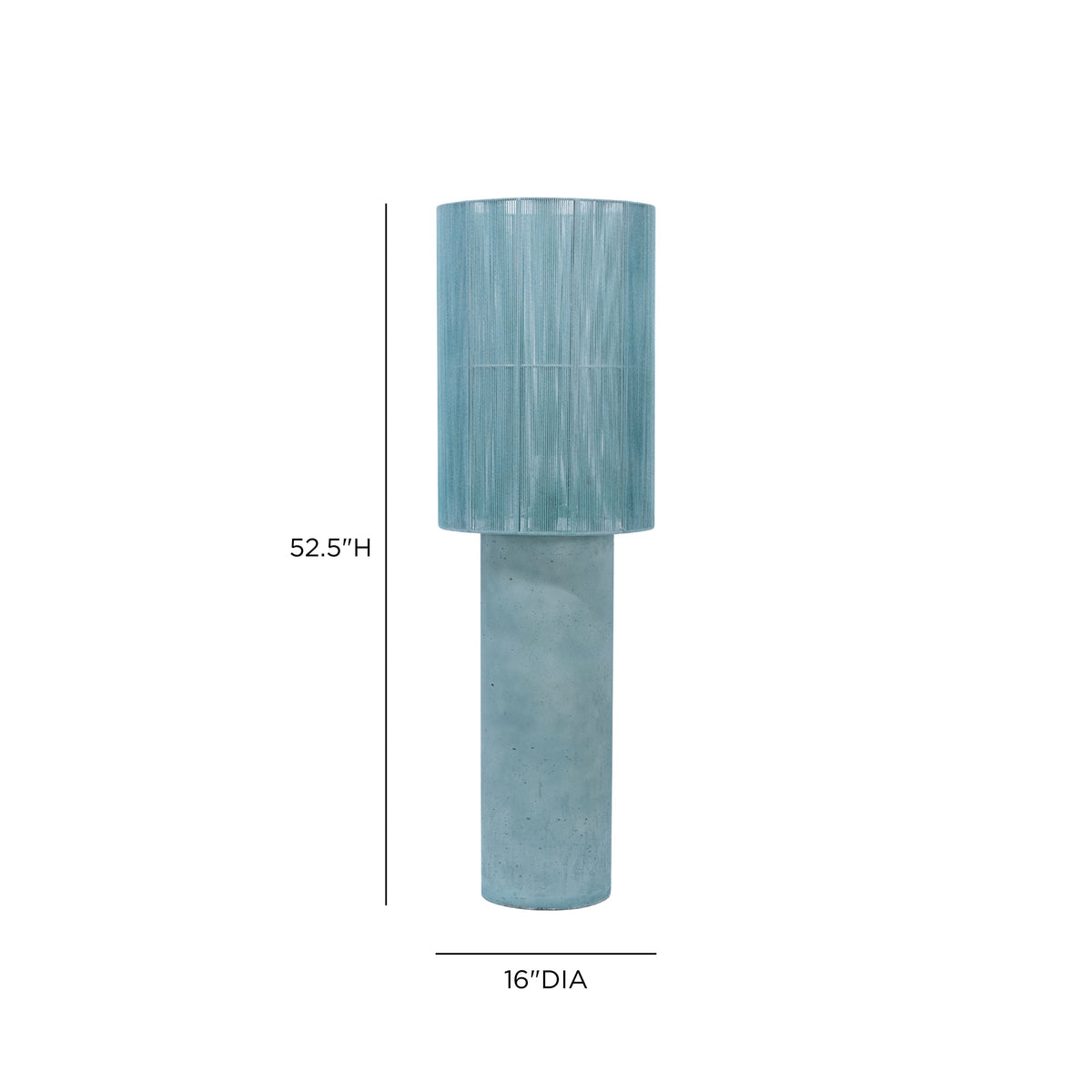 TOV Furniture Mondada Blue Concrete Floor Lamp