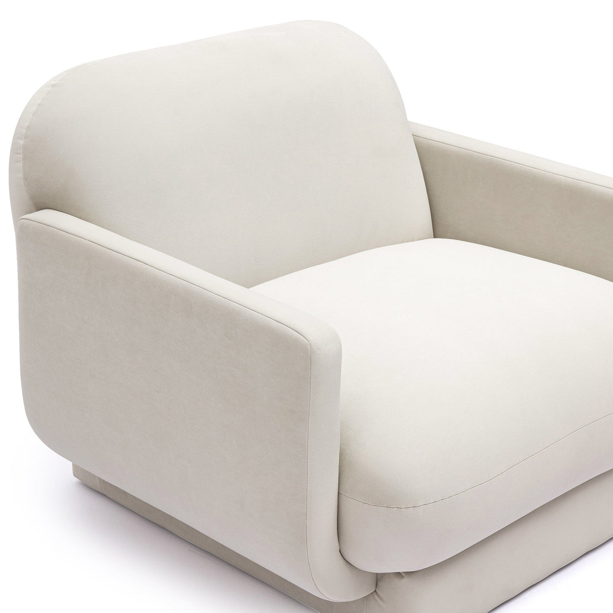 TOV Furniture Azalea Cream Performance Velvet Accent Chair