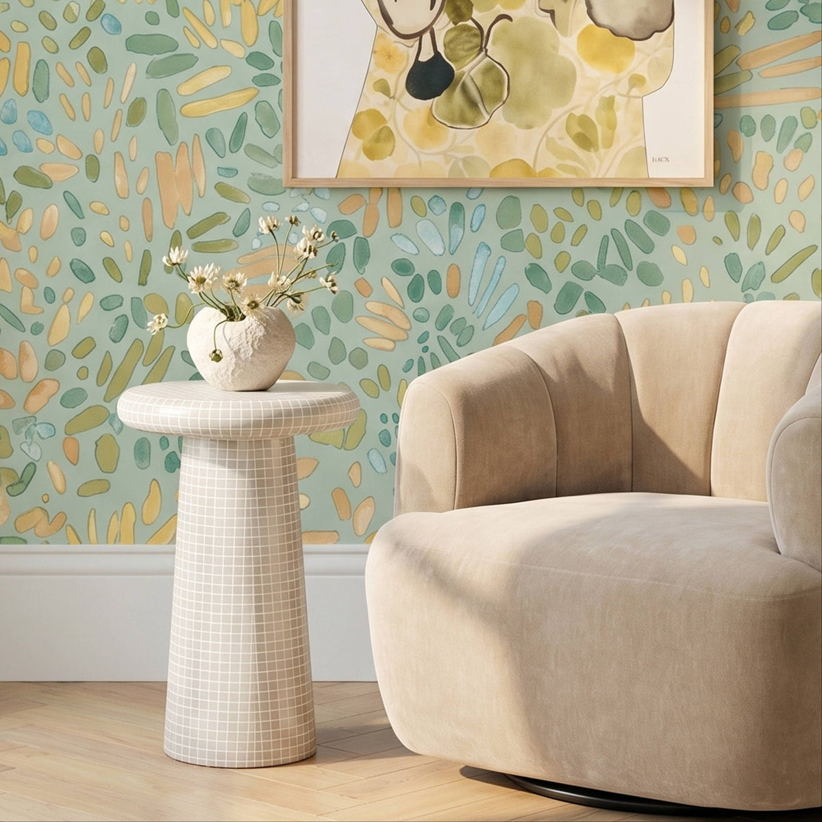 TOV Furniture Monica Tiled Pattern Indoor/Outdoor Side Table