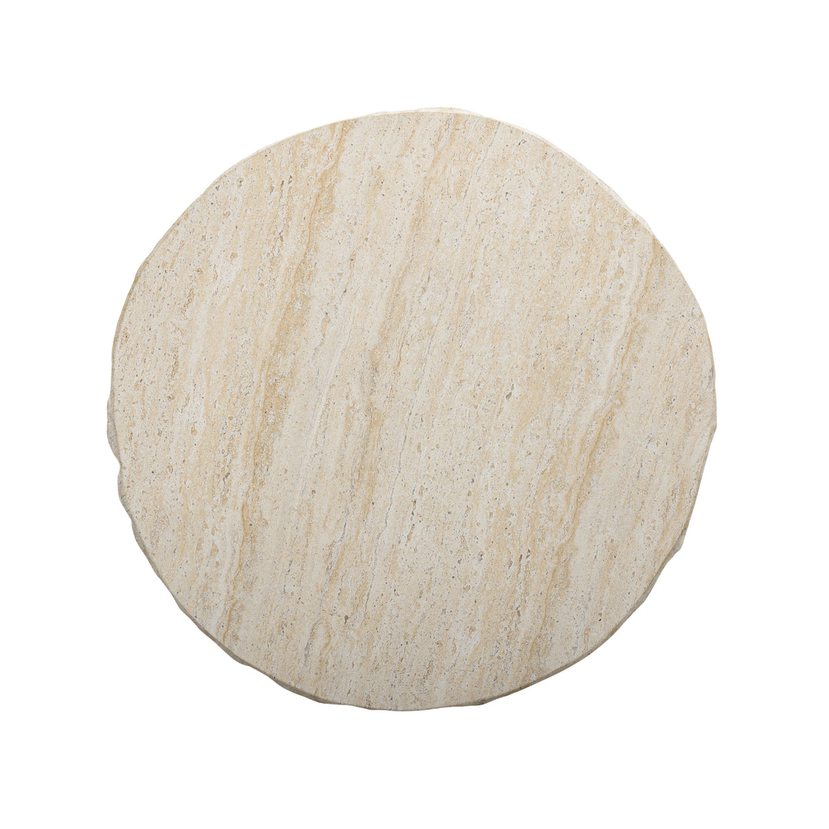 TOV Furniture Roxanne Faux Travertine Concrete Indoor/Outdoor Side Table
