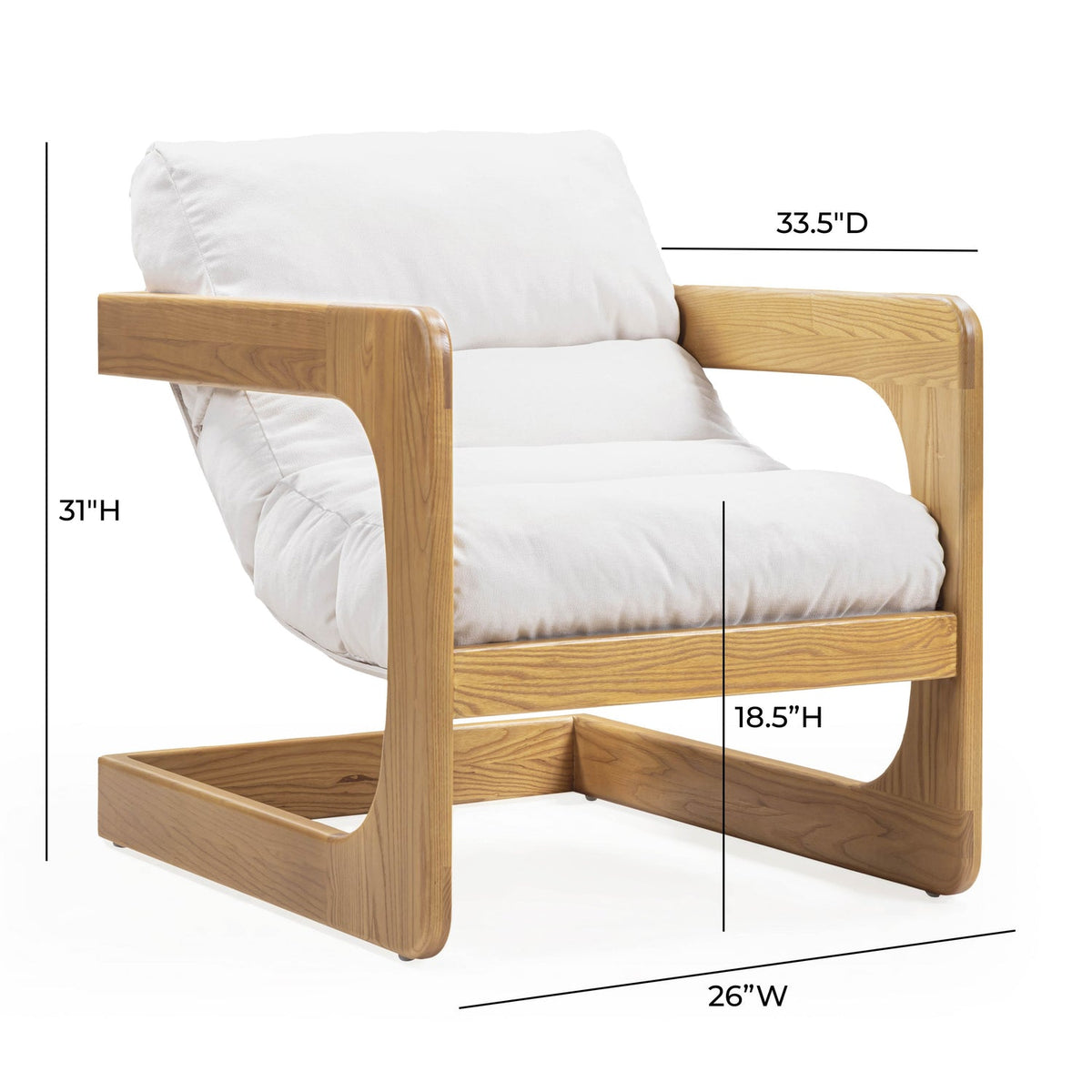 TOV Furniture Palma Off White Accent Chair