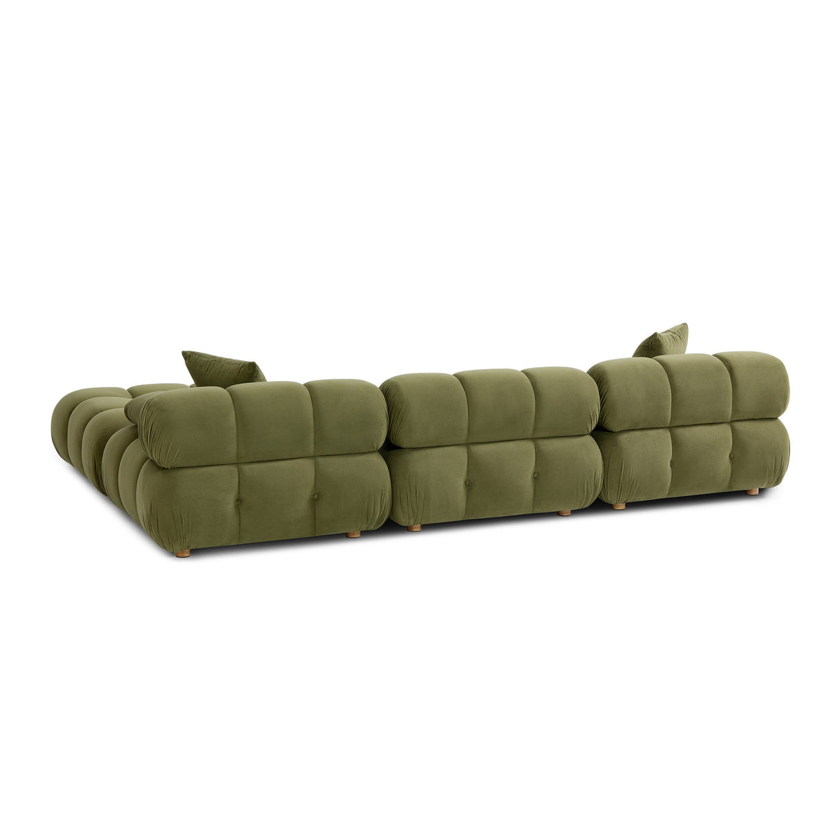 TOV Furniture Calliope Olive Green Performance 4-Piece Modular Sectional