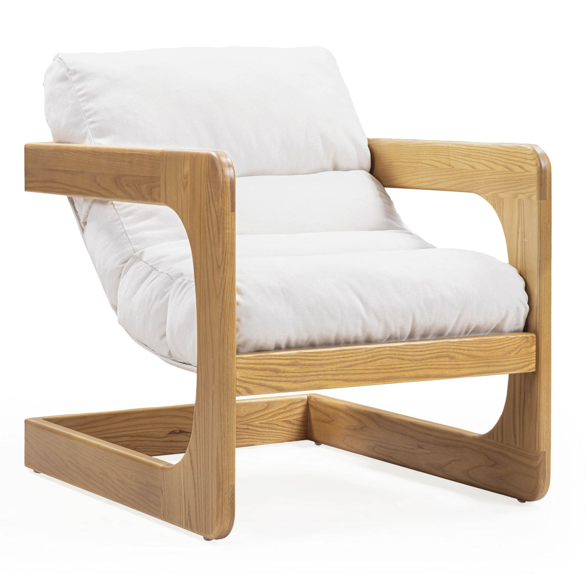 TOV Furniture Palma Accent Chair in off-white recycled fabric, primary product view
