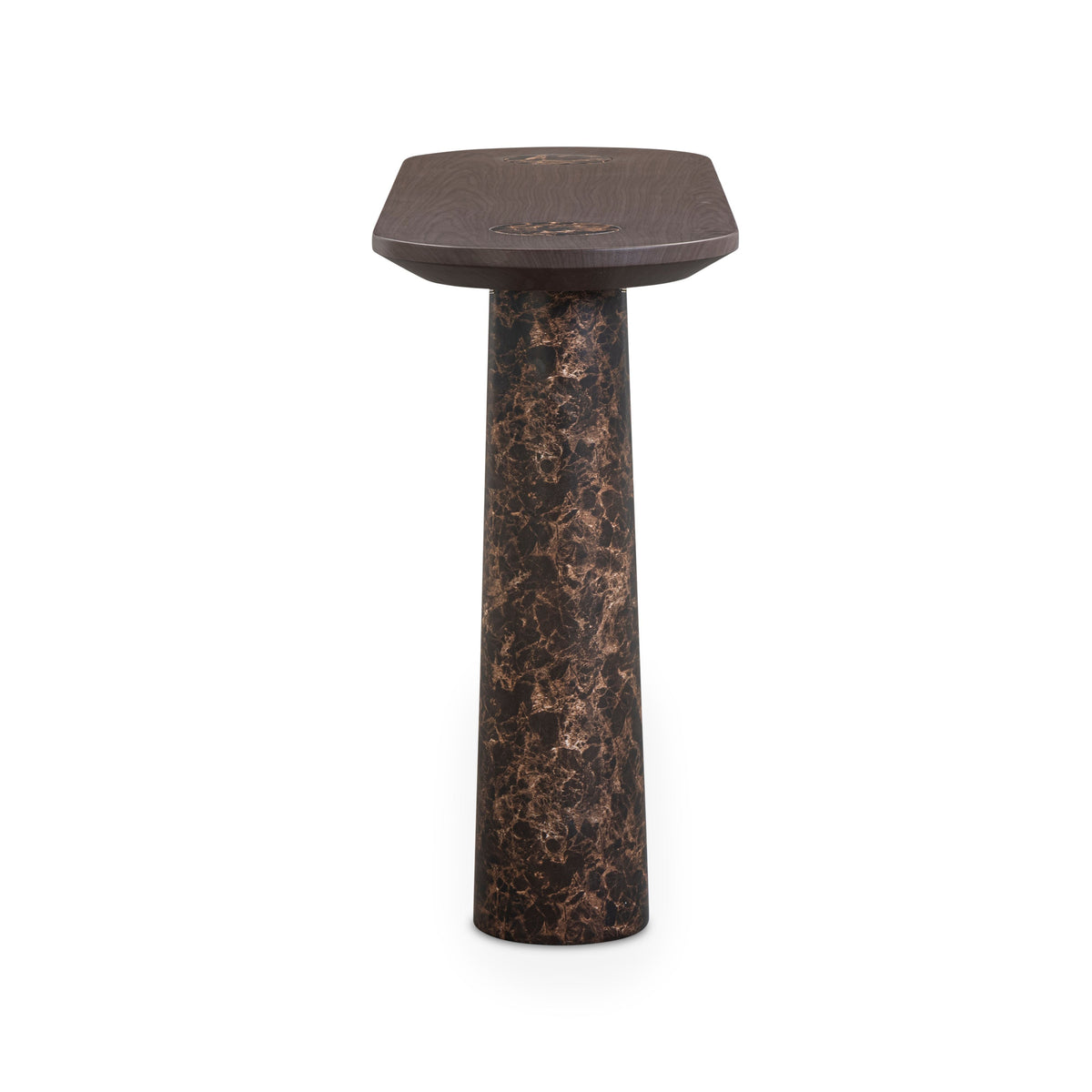TOV Furniture Braya Faux Emperador Marble Console Table