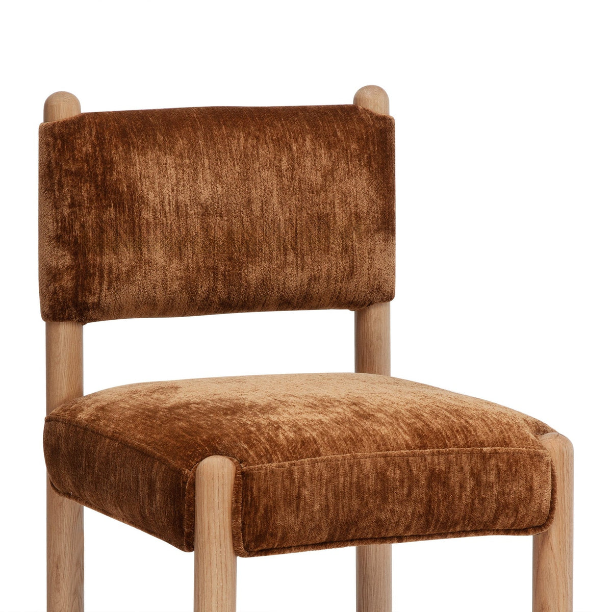TOV Furniture Bruno Bronze Performance Chenille Straight Back Dining Chair