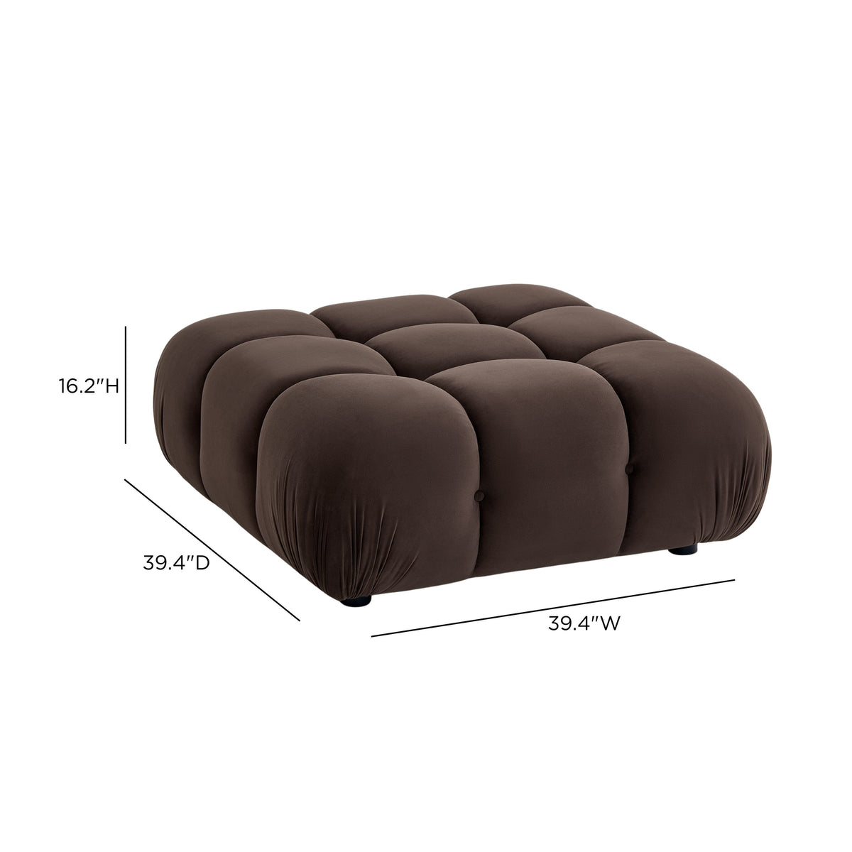 TOV Furniture Calliope Dark Brown Performance Modular Ottoman