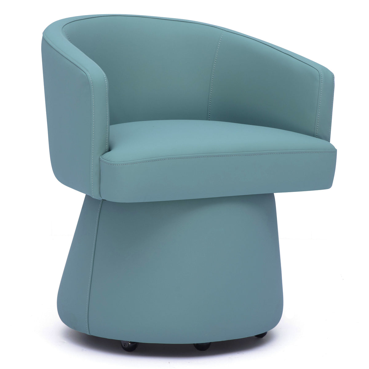 TOV Furniture Kristen Sea Foam Rolling Desk Chair in sea foam green upcycled chenille over wood, primary product view