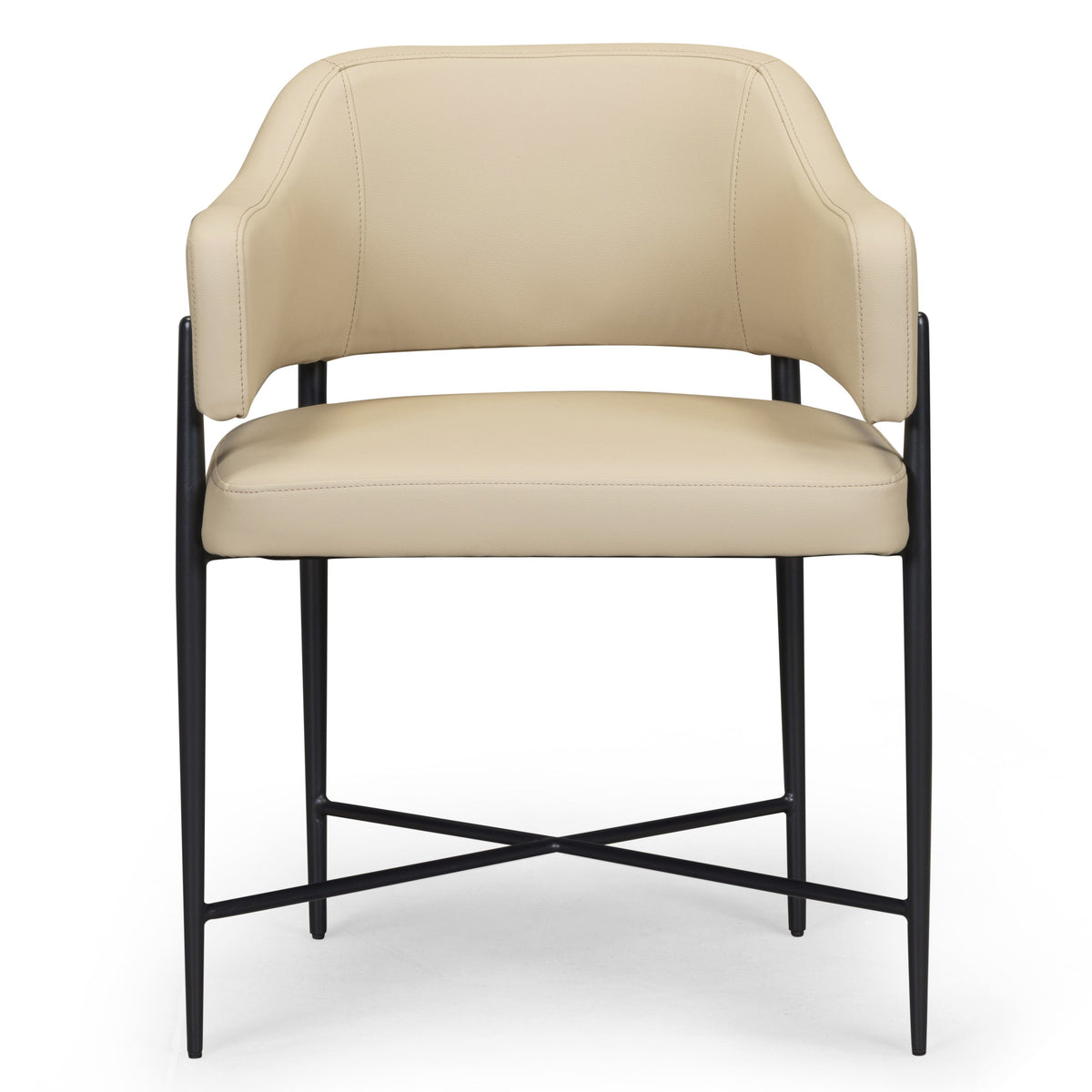 TOV Furniture Sezanne Vegan Leather Dining Chair in taupe liquid-repellent fabric, primary product view