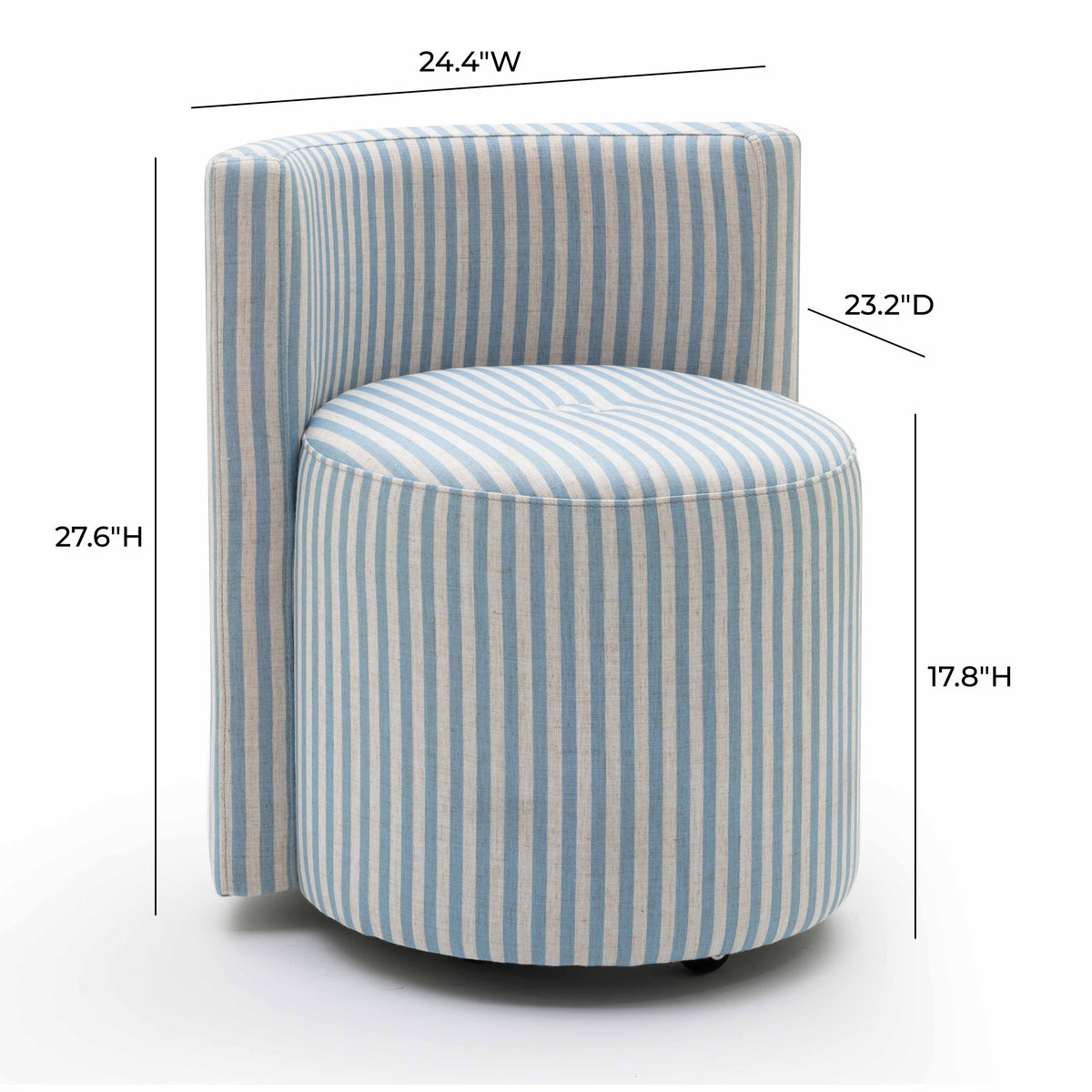 TOV Furniture Alyssa Rolling Desk Chair