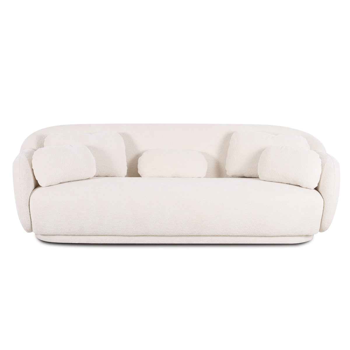 TOV Furniture Misty Off White 90in Sofa in off-white woven fabric, primary product view