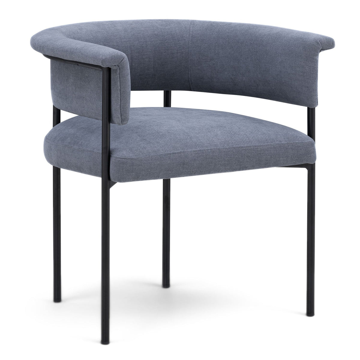 TOV Furniture Taylor Dining Chair in blue chenille, primary product view