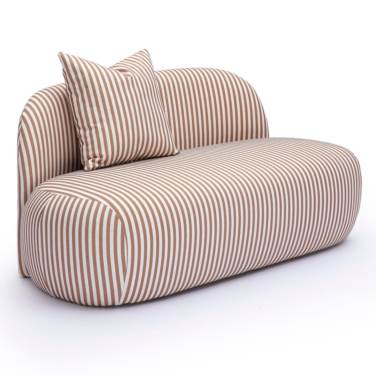 TOV Furniture Carraway Brown Stripe 59in Loveseat