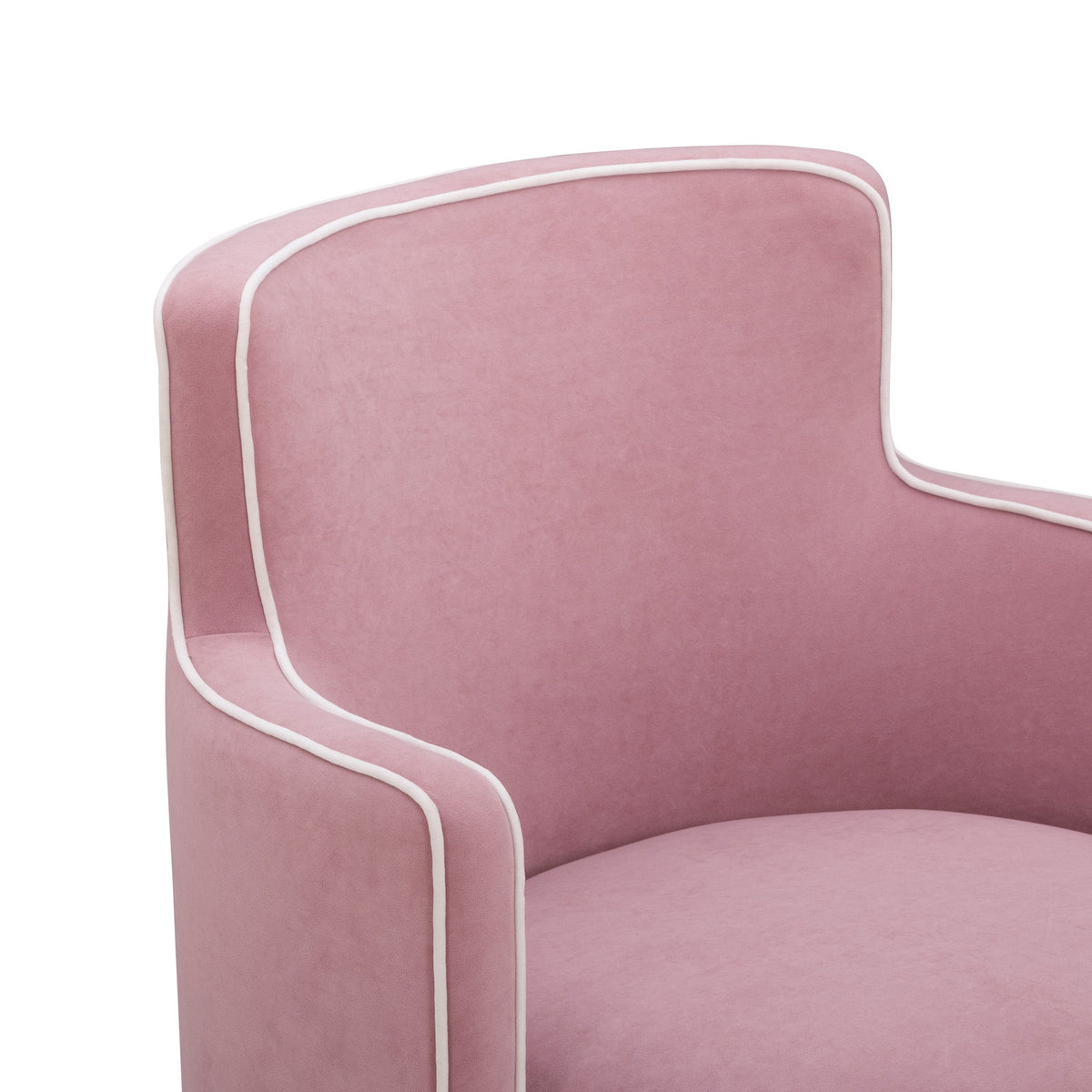 TOV Furniture Passe Pink Tasseled Velvet Swivel Accent Chair