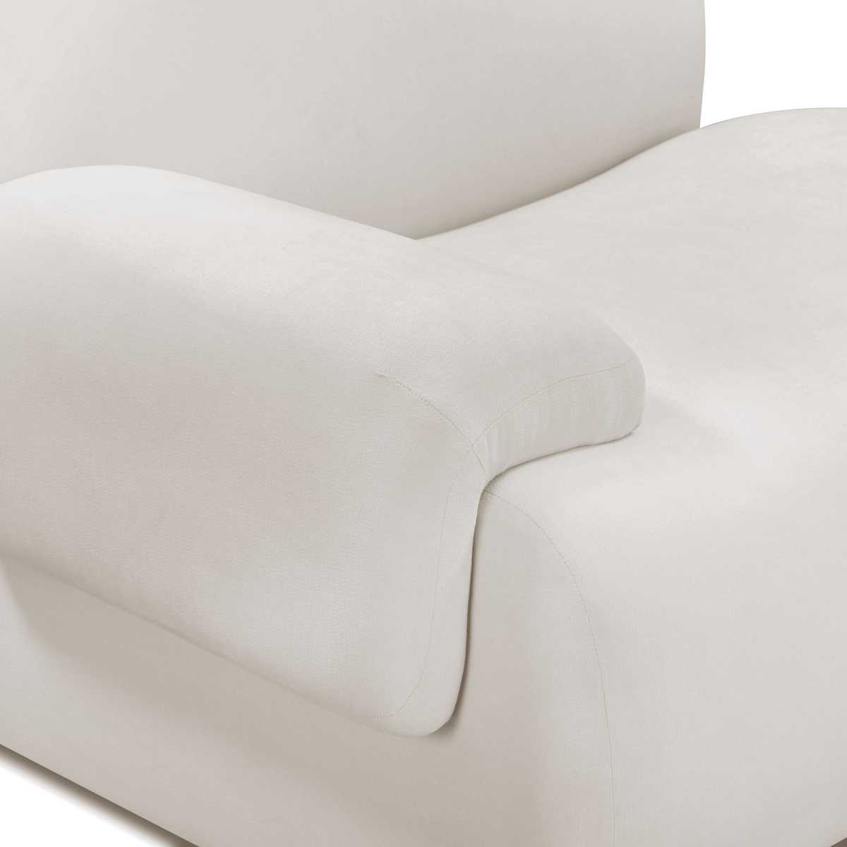 TOV Furniture Zenith Cream Upcycled Corner Chair