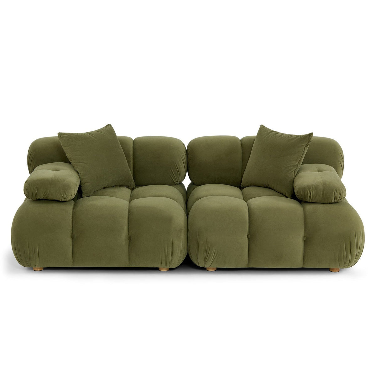 TOV Furniture Calliope Olive Green 79in Modular Loveseat