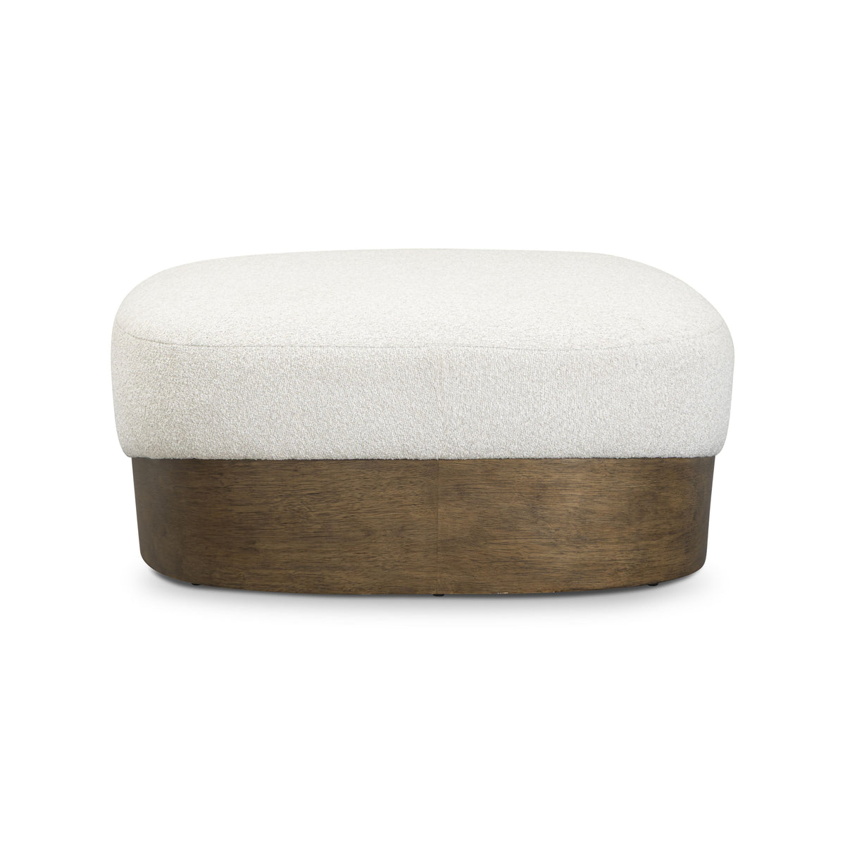 TOV Furniture Domina Off White Boucle Ottoman