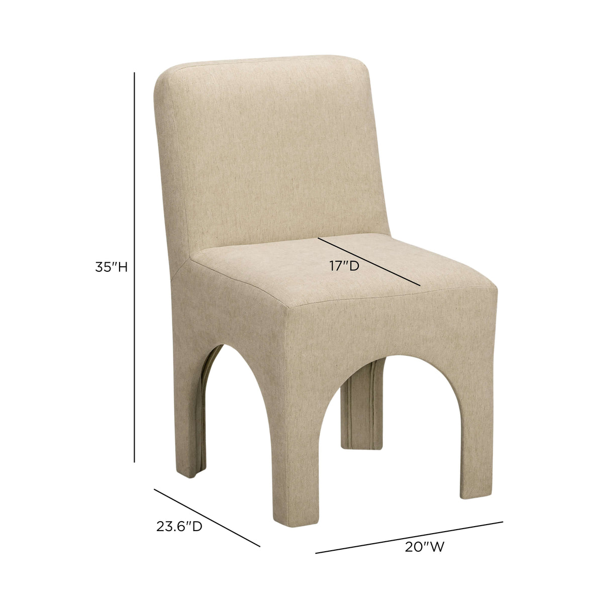 TOV Furniture Tomlin Tan Performance Chenille Dining Chair