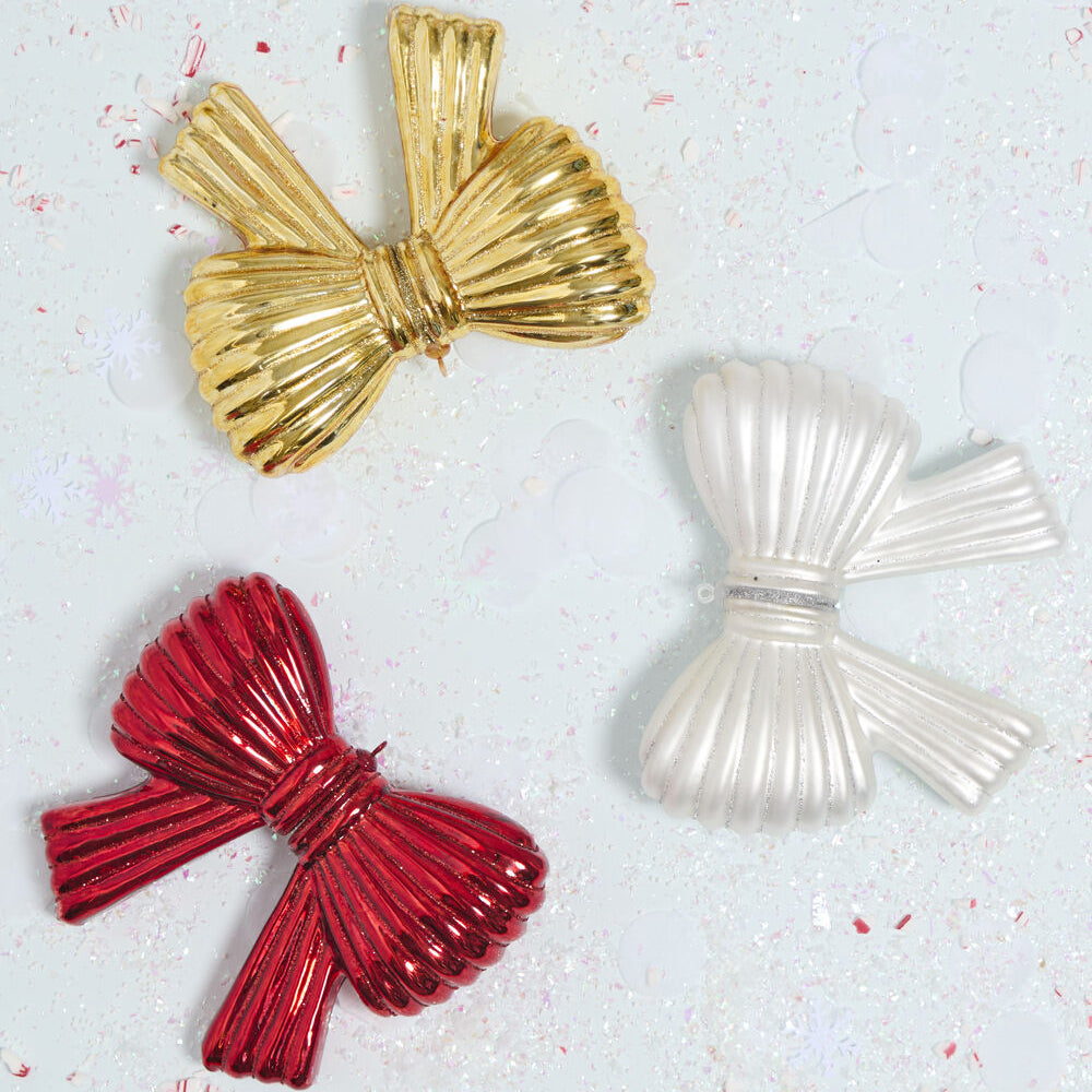 Bow Metallic Ornament Set of 6